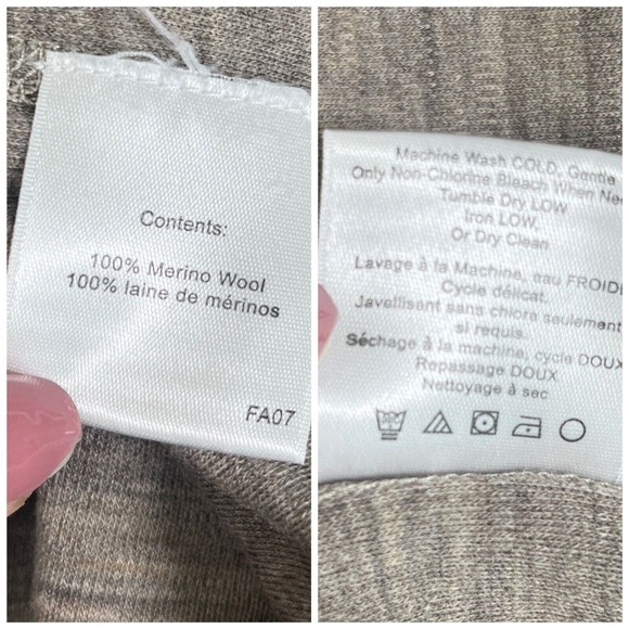 Smartwool Mens 1/4 zip Baselayer Size XL Oatmeal Gray Long Sleeves - Picture 6 of 12